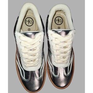 Women's Silver Sneakers with Laces